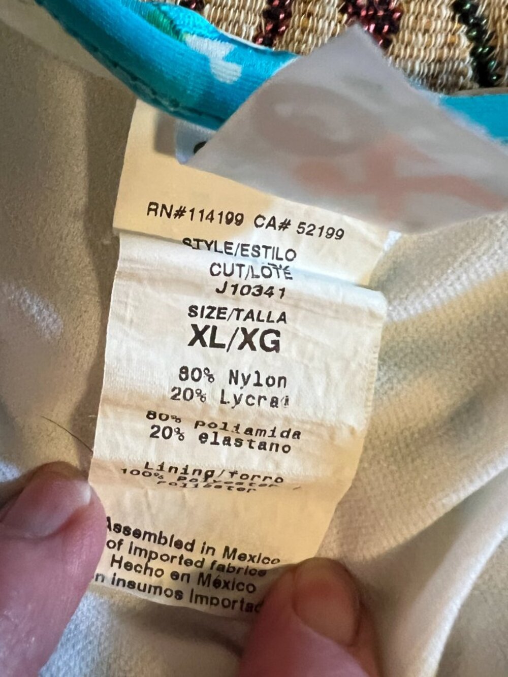 ROXY BIKINI Swimsuit, Pacsun, Beautiful Plaid 2 Piece Large Top & XL Bottoms - Picture 6 of 8